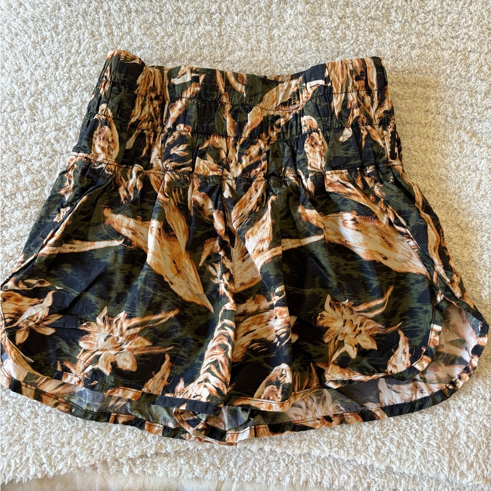 FP Movement by Free People Orange and Brown Athletic Shorts